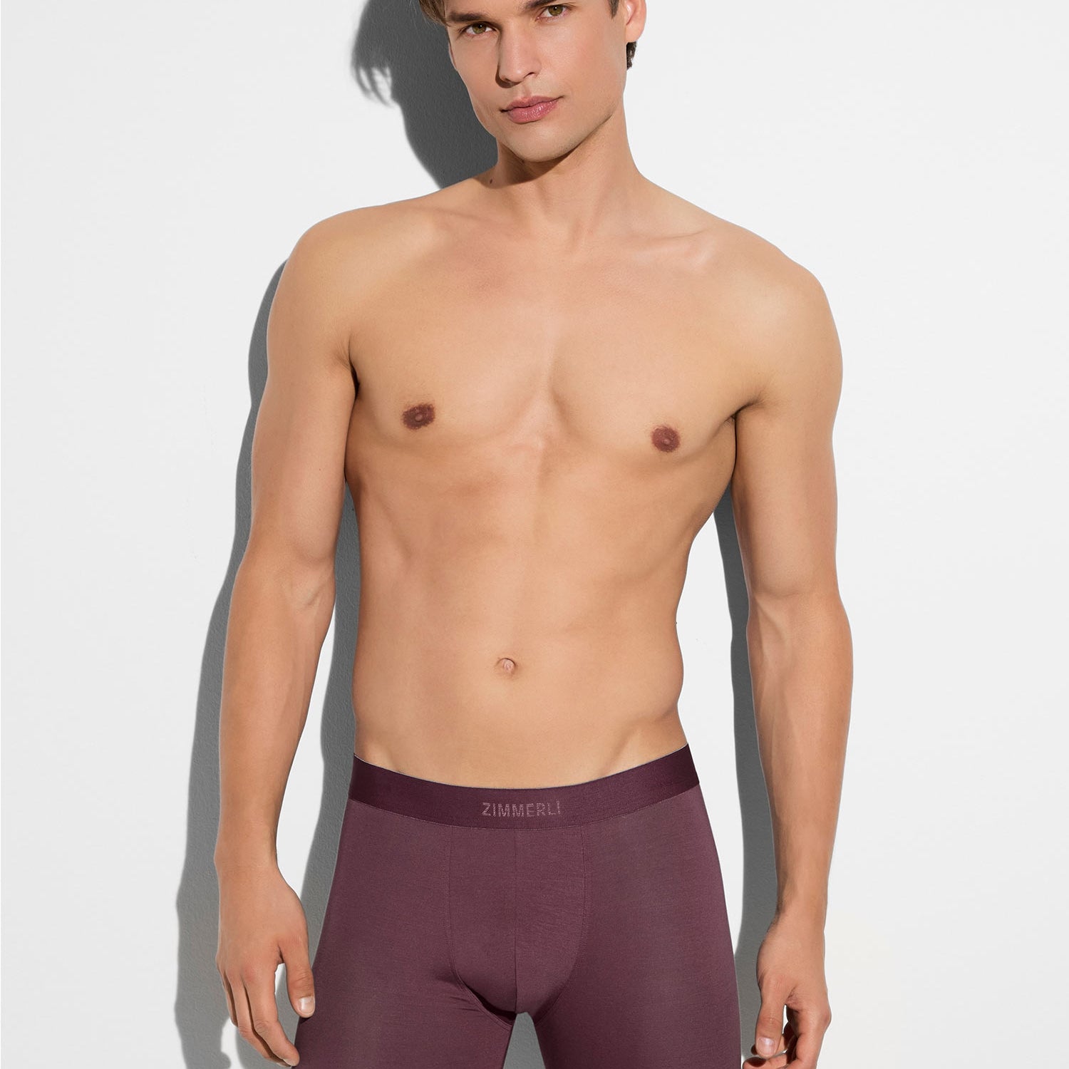 Boxer Pant PURENESS, verlängertes Bein, in Herbstfarbe "ruby wine", Grösse M