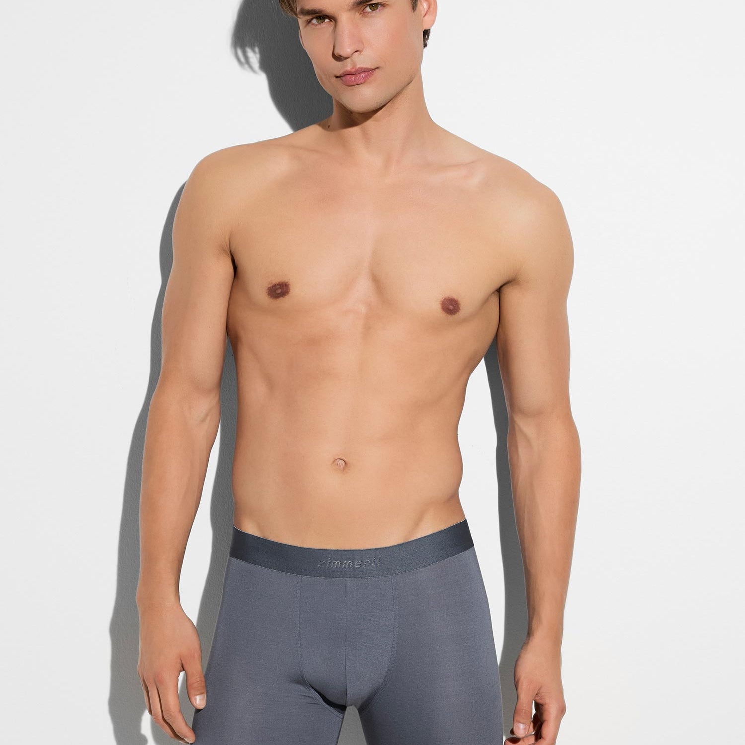Boxer Briefs PURENESS, mit verlängertem Bein, in Sommerfarbe slate