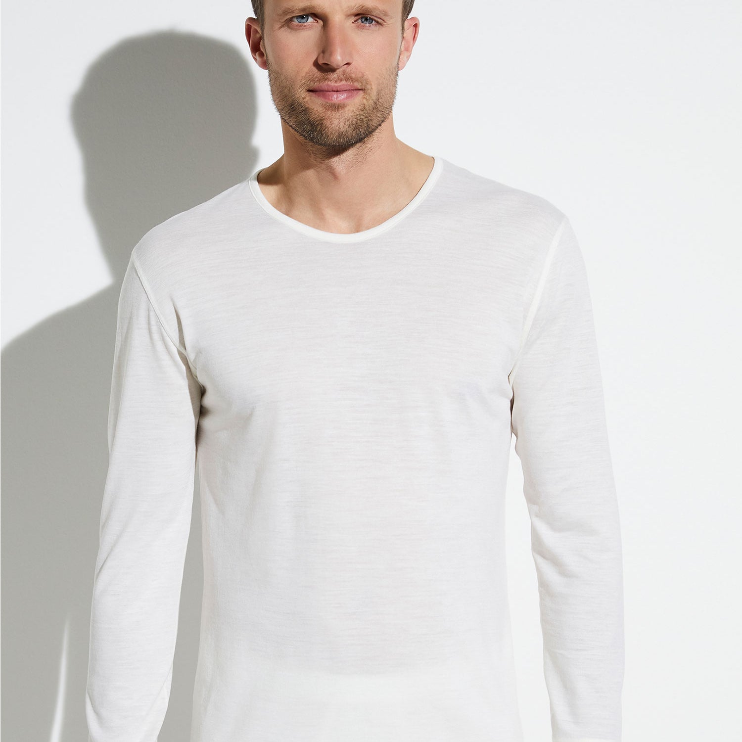 衬衫,长袖,710 WOOL & SILK