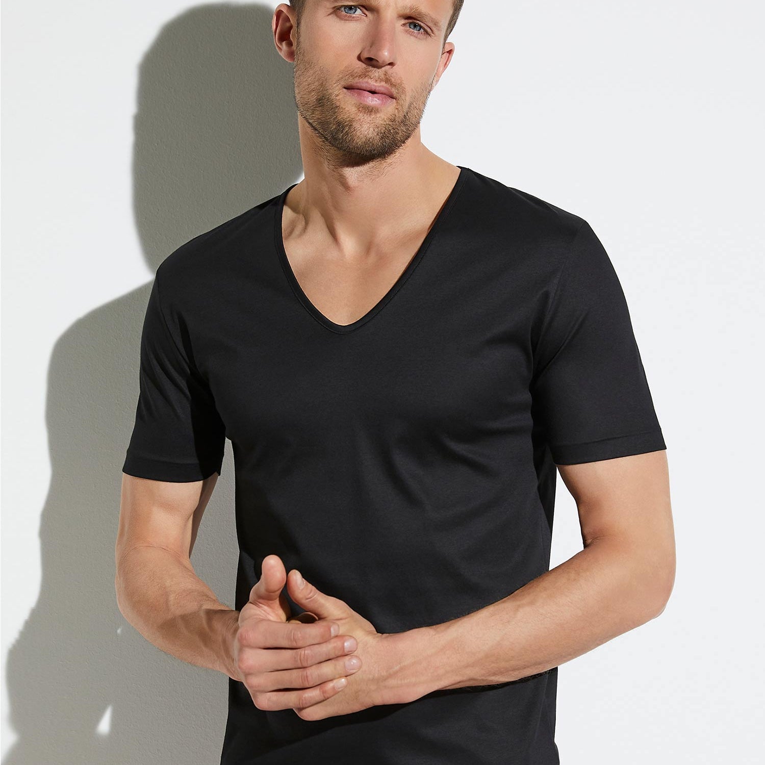 T-shirt, manica corta, scollo a V, 286 SEA ISLAND