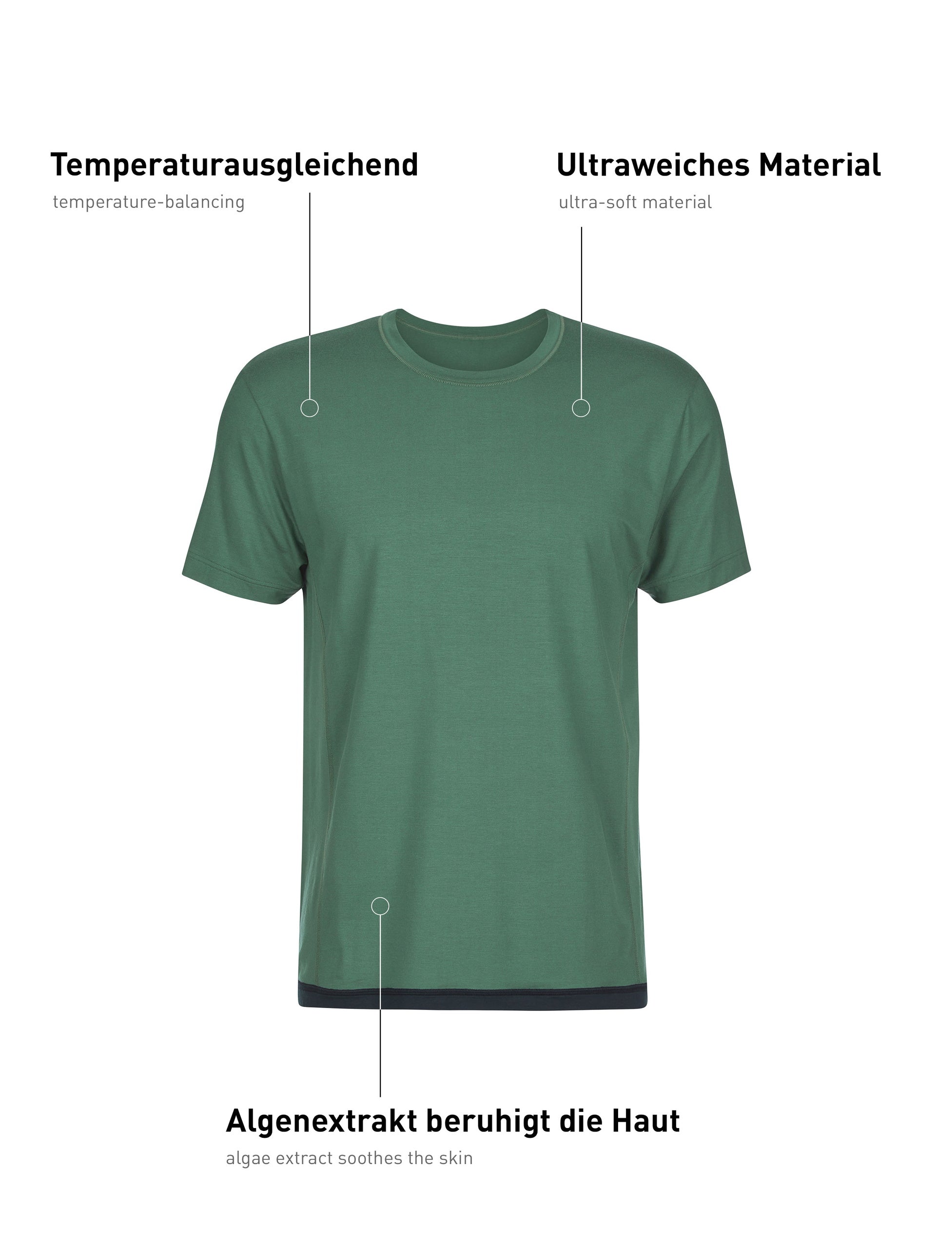 chemise à manches courtes DEEPSLEEPWEAR Balancing - vallée sombre (CALIDA 549)