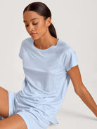 chemise à manches courtes DEEPSLEEPWEAR Cooling - bleu harmonieux (CALIDA 470)