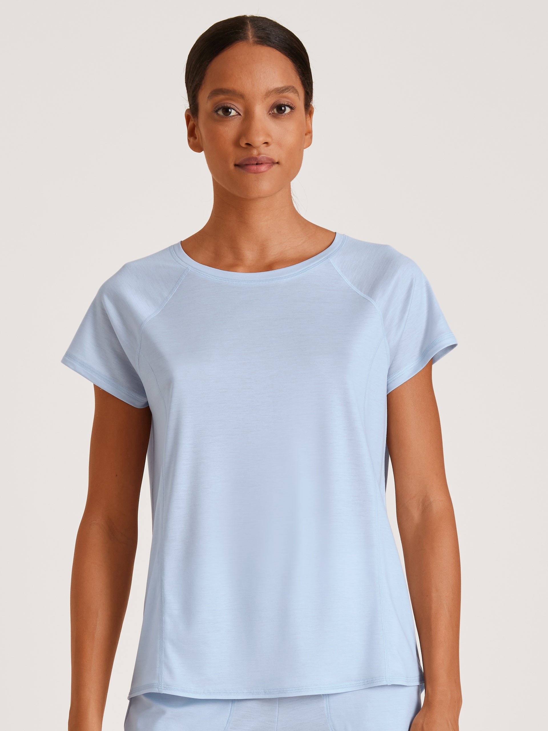 Short-sleeved shirt DEEPSLEEPWEAR Cooling - harmony blue (CALIDA 470)