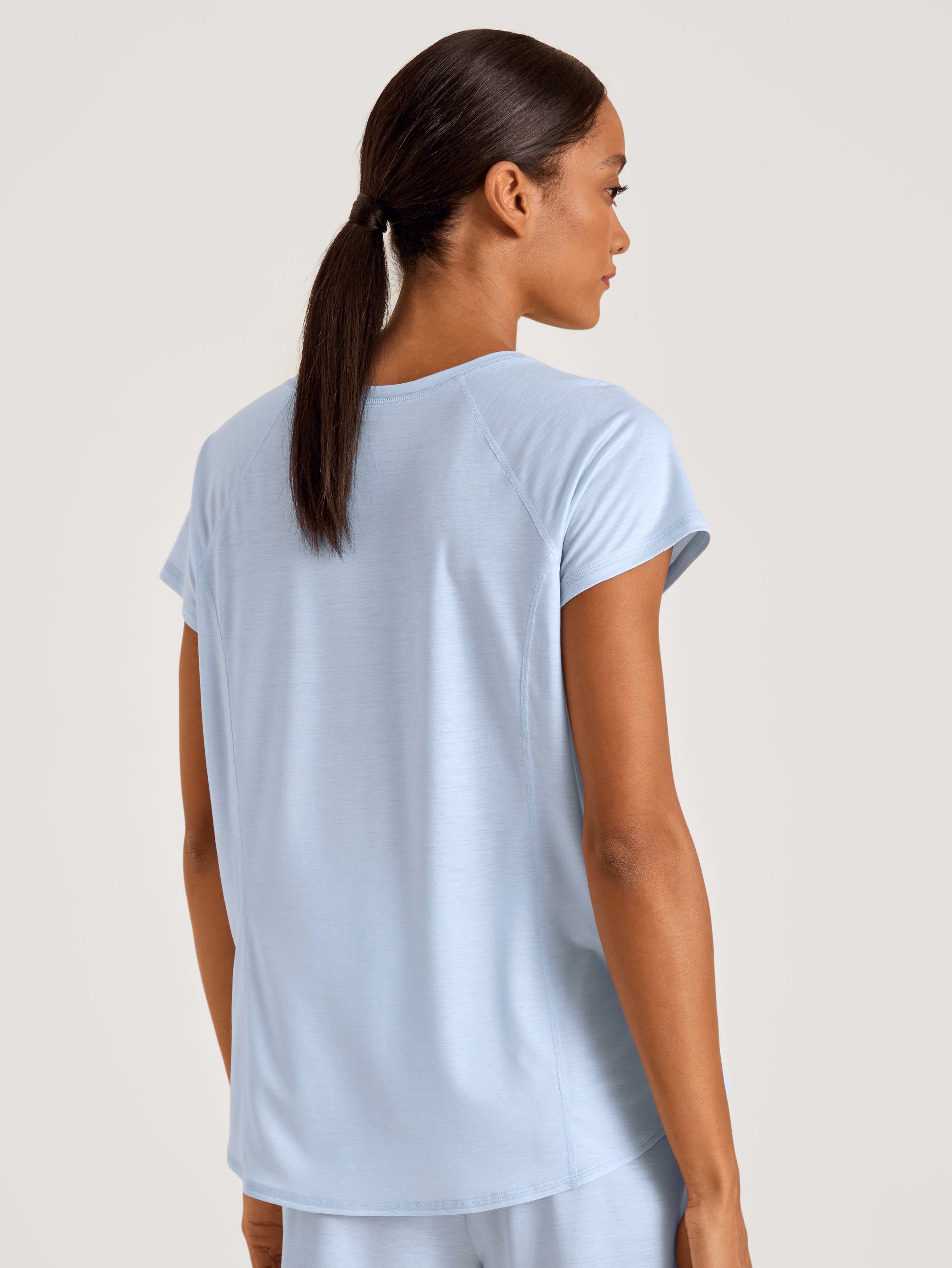 Short-sleeved shirt DEEPSLEEPWEAR Cooling - harmony blue (CALIDA 470)