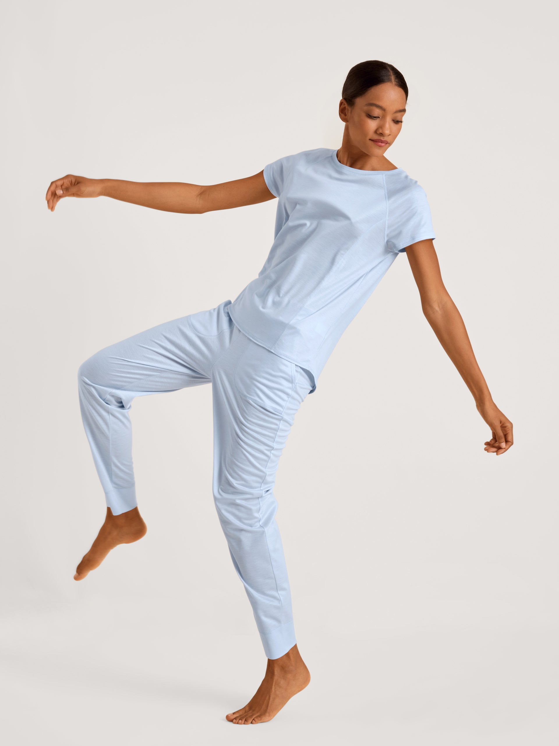 Short-sleeved shirt DEEPSLEEPWEAR Cooling - harmony blue (CALIDA 470)