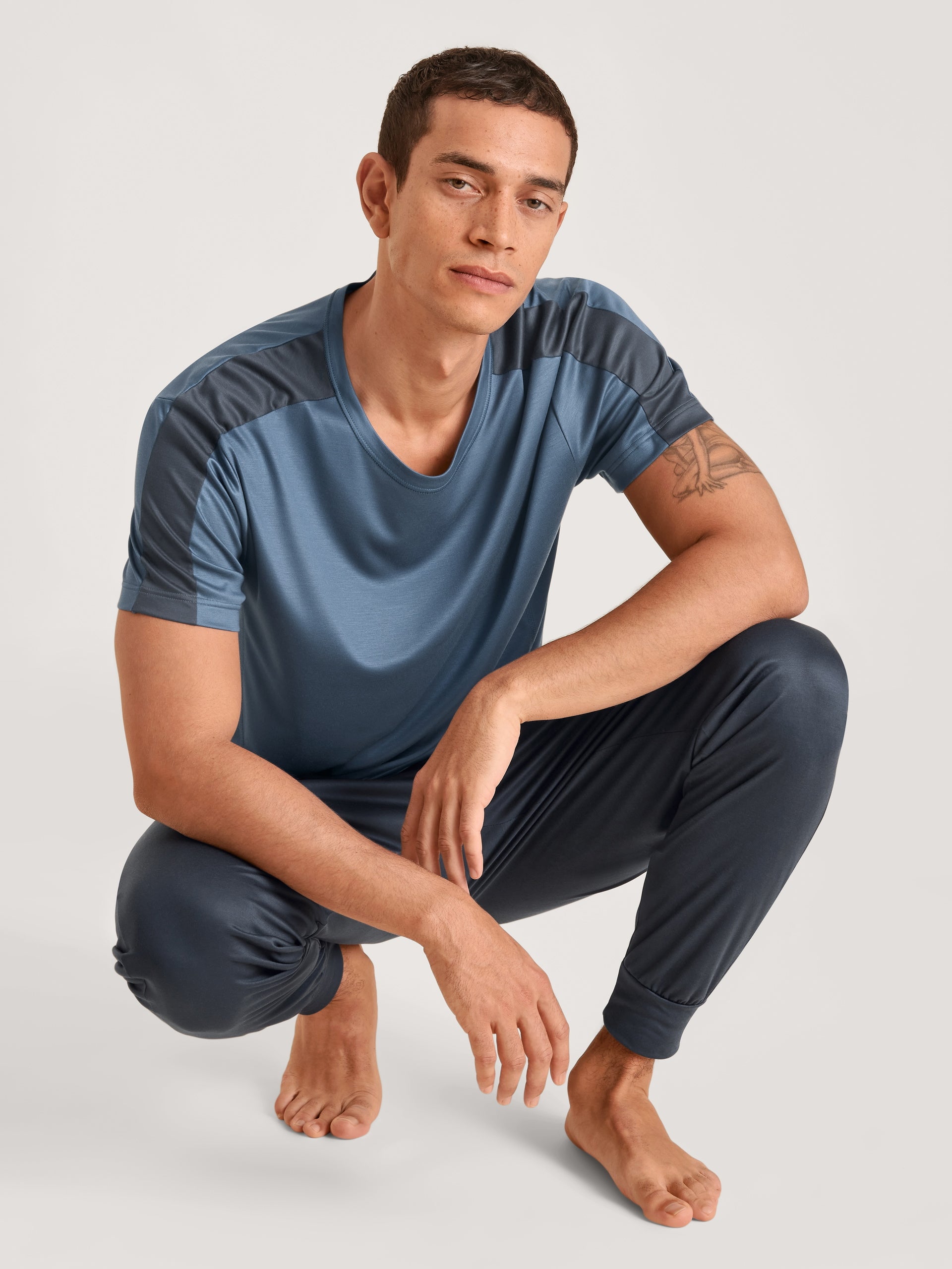 chemise à manches courtes DEEPSLEEPWEAR Cooling - indigo vintage (CALIDA 457)