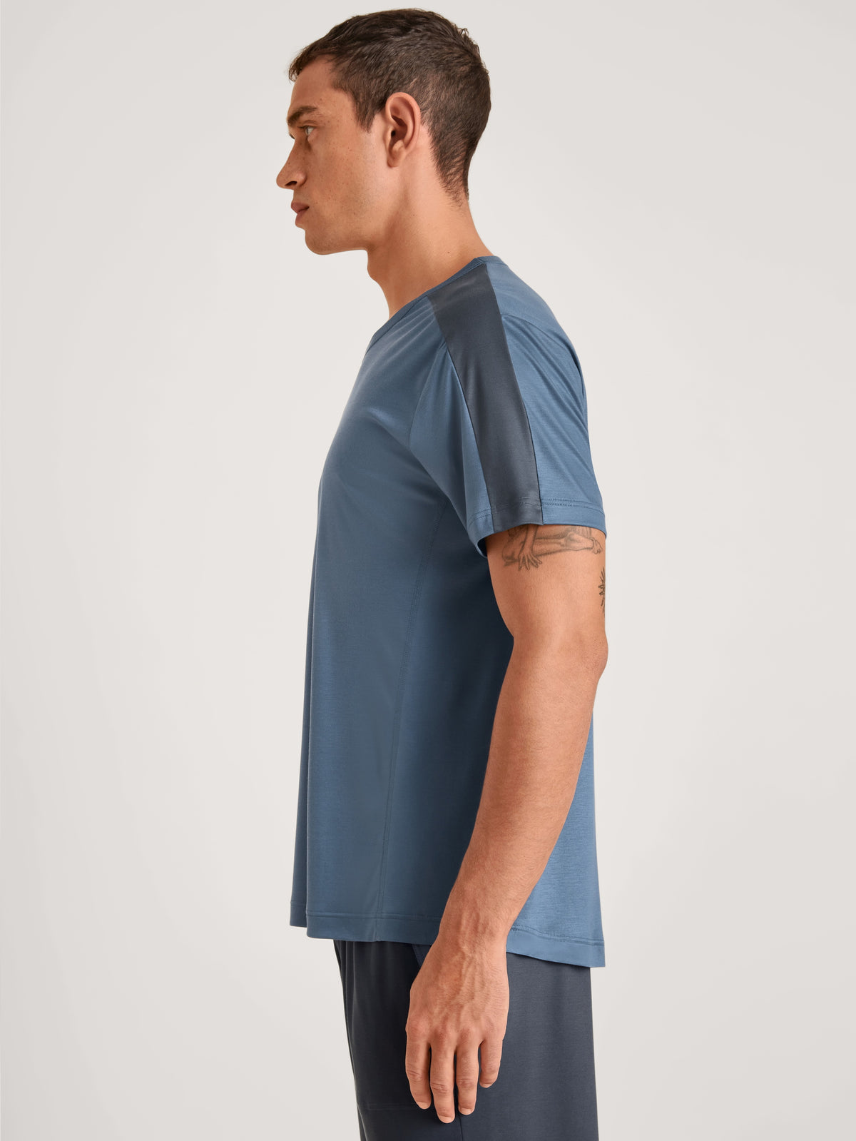 Kurzarm-Shirt DEEPSLEEPWEAR Cooling - vintage indigo (CALIDA 457)