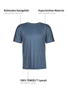 Kurzarm-Shirt DEEPSLEEPWEAR Cooling - vintage indigo (CALIDA 457)