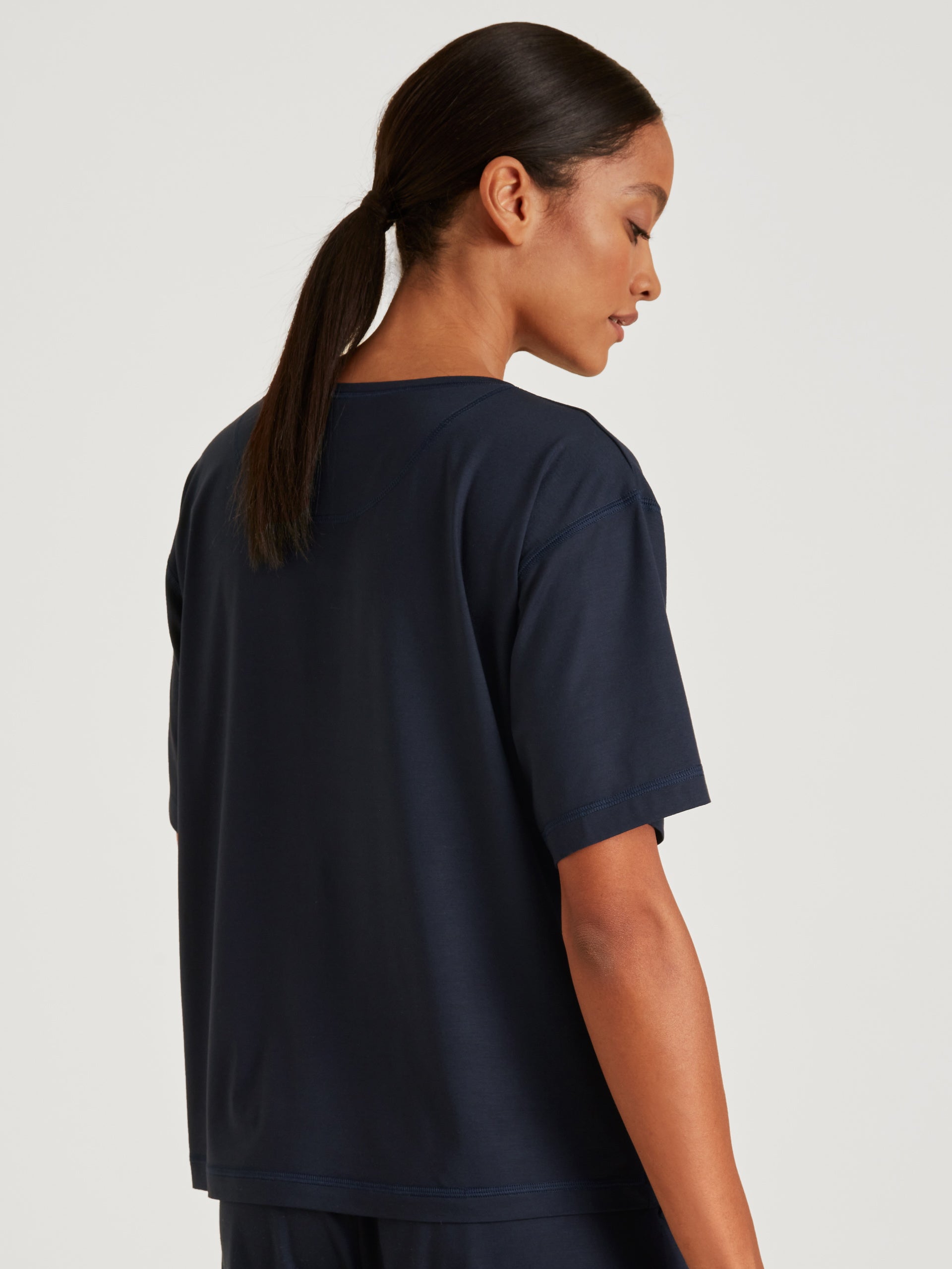 Short-sleeved shirt DEEPSLEEPWEAR Balancing - dark lapis blue (CALIDA 339)