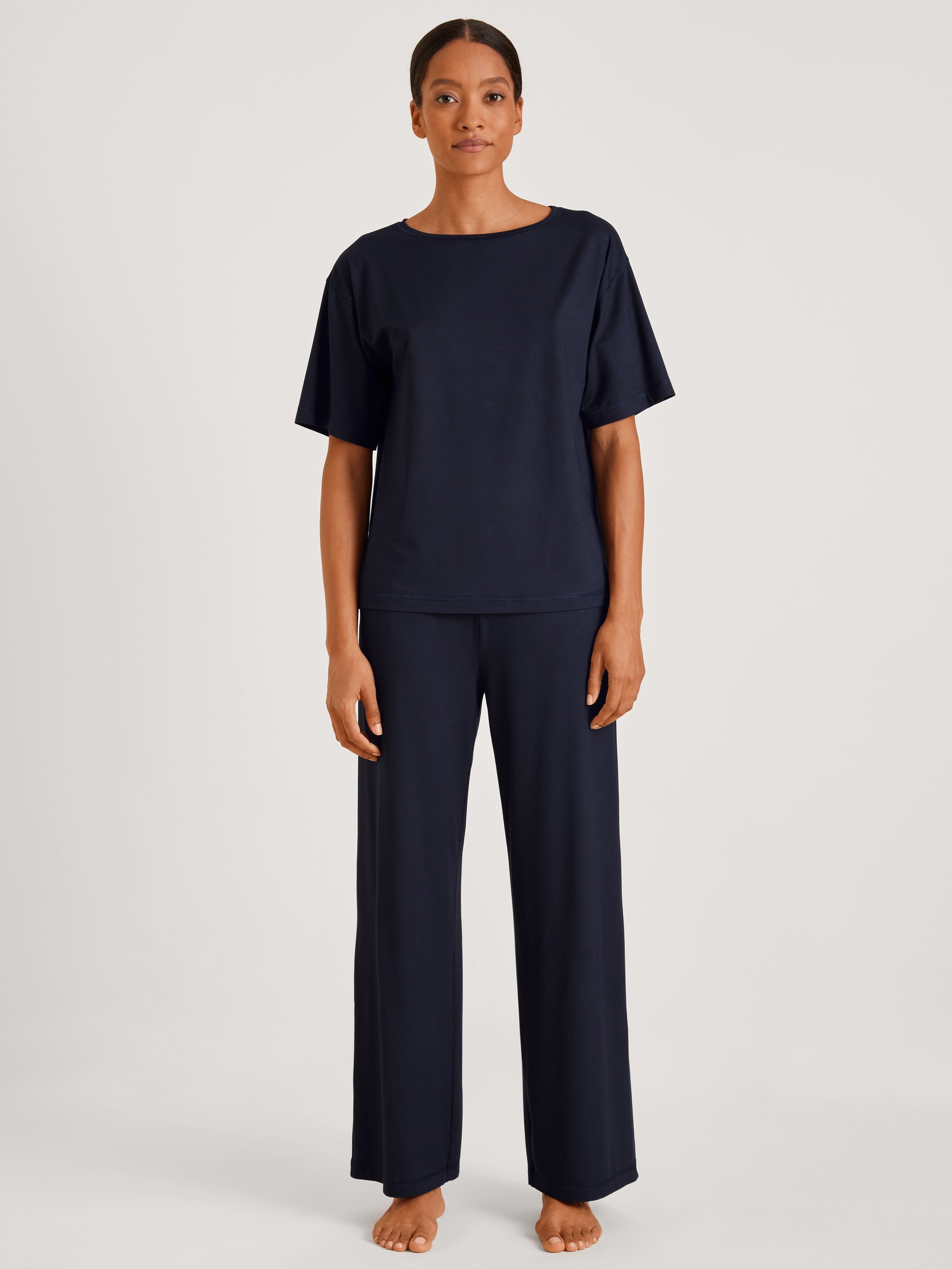 Short-sleeved shirt DEEPSLEEPWEAR Balancing - dark lapis blue (CALIDA 339)