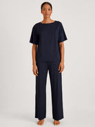 Kurzarm-Shirt DEEPSLEEPWEAR Balancing - dark lapis blue (CALIDA 339)