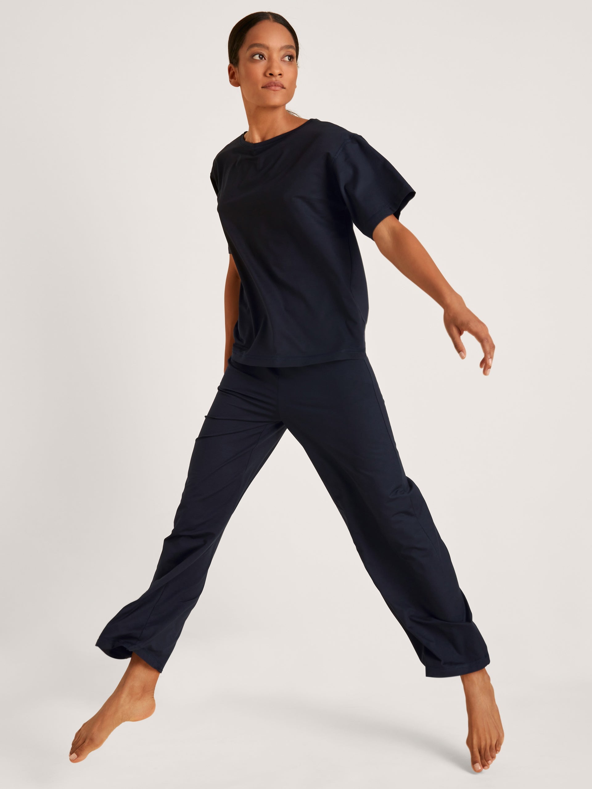 Short-sleeved shirt DEEPSLEEPWEAR Balancing - dark lapis blue (CALIDA 339)