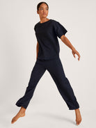 Kurzarm-Shirt DEEPSLEEPWEAR Balancing - dark lapis blue (CALIDA 339)