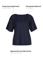Kurzarm-Shirt DEEPSLEEPWEAR Balancing - dark lapis blue (CALIDA 339)