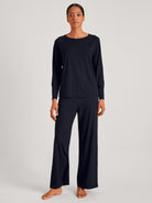 Langarm-Shirt DEEPSLEEPWEAR Balancing - dark lapis blue (CALIDA 339)