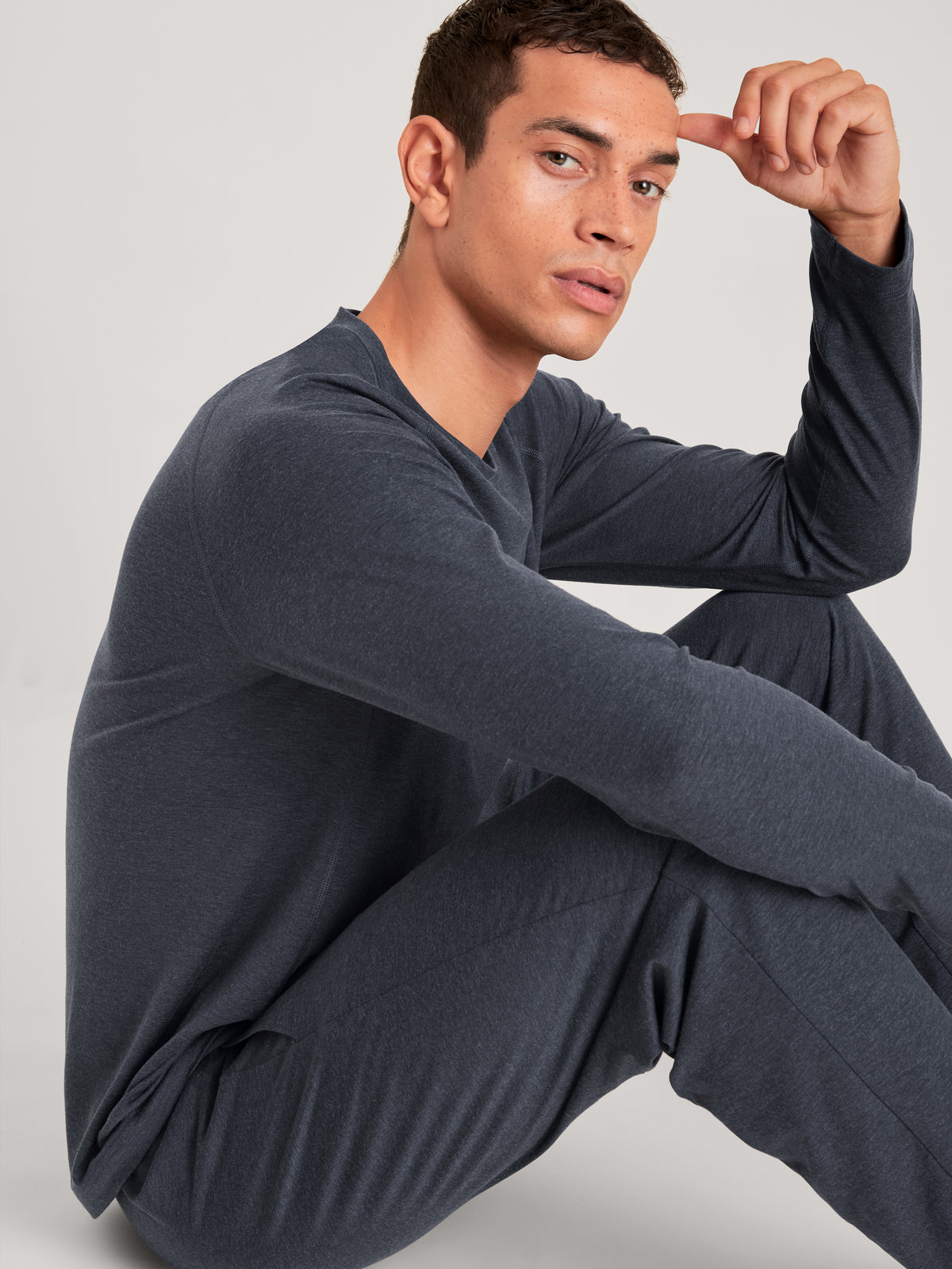 Long-sleeved shirt DEEPSLEEPWEAR Warming - anthracite (CALIDA 989)