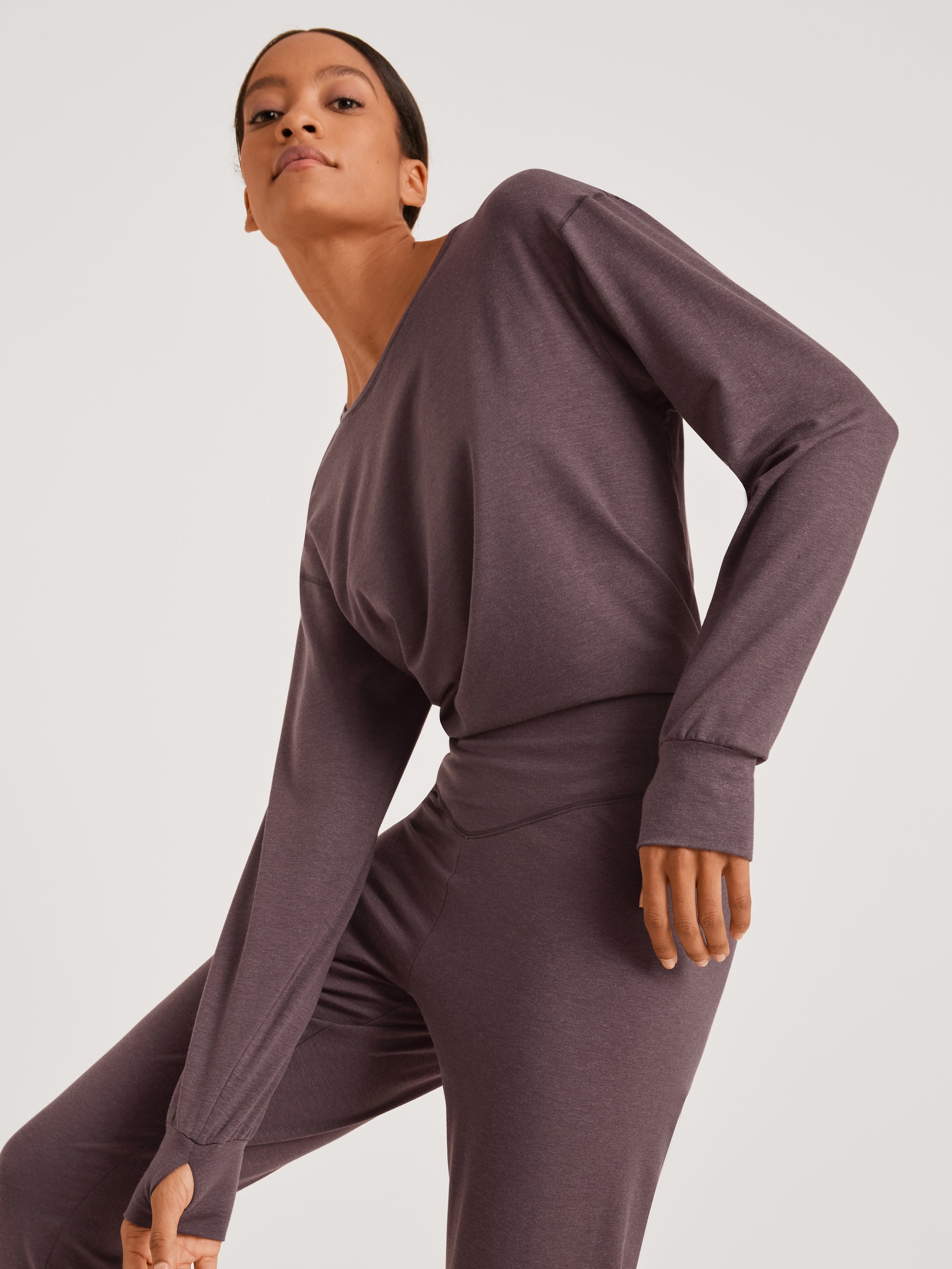 Long-sleeved shirt DEEPSLEEPWEAR Warming - soft taupe (CALIDA 327)