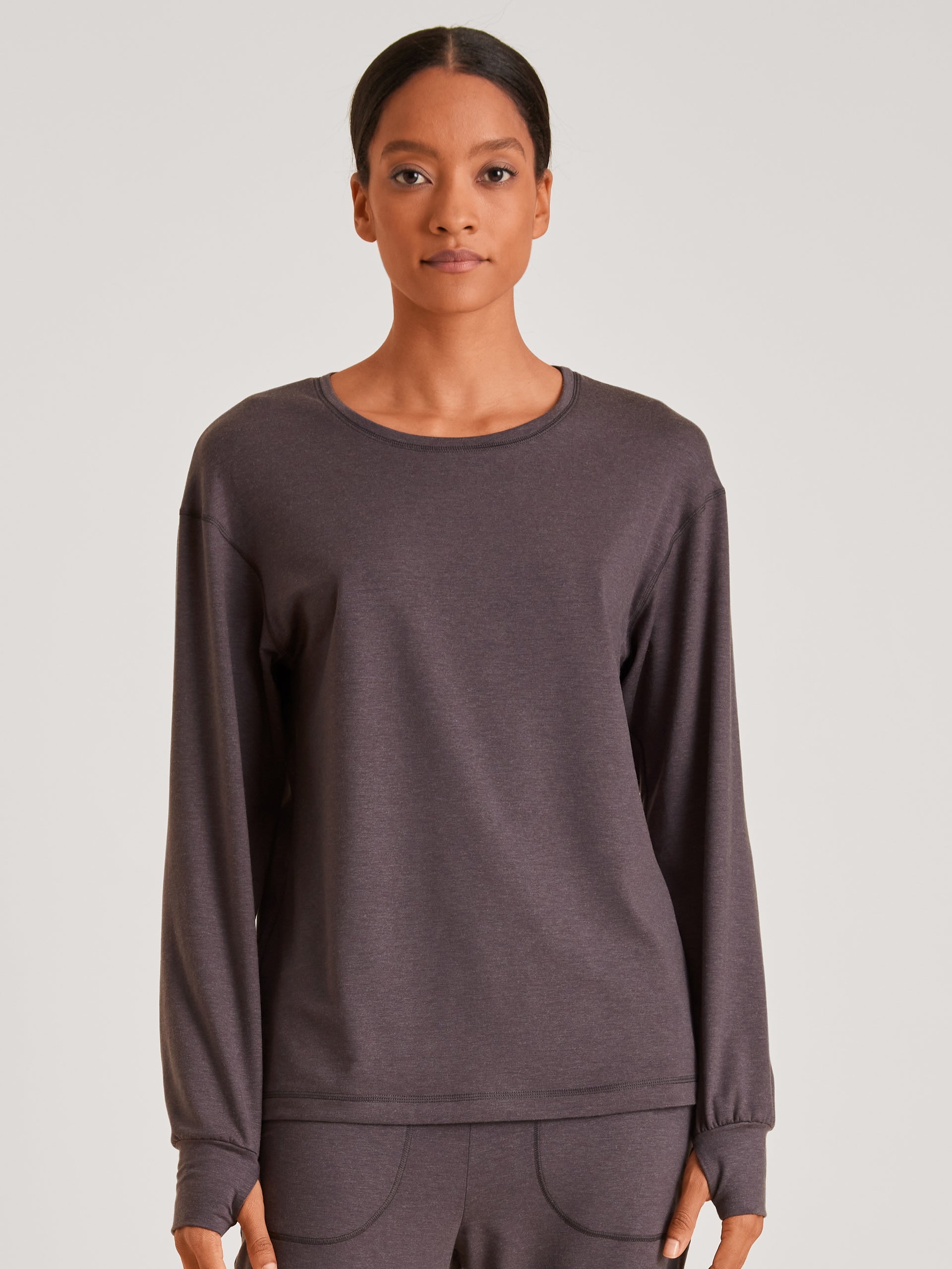 Long-sleeved shirt DEEPSLEEPWEAR Warming - soft taupe (CALIDA 327)