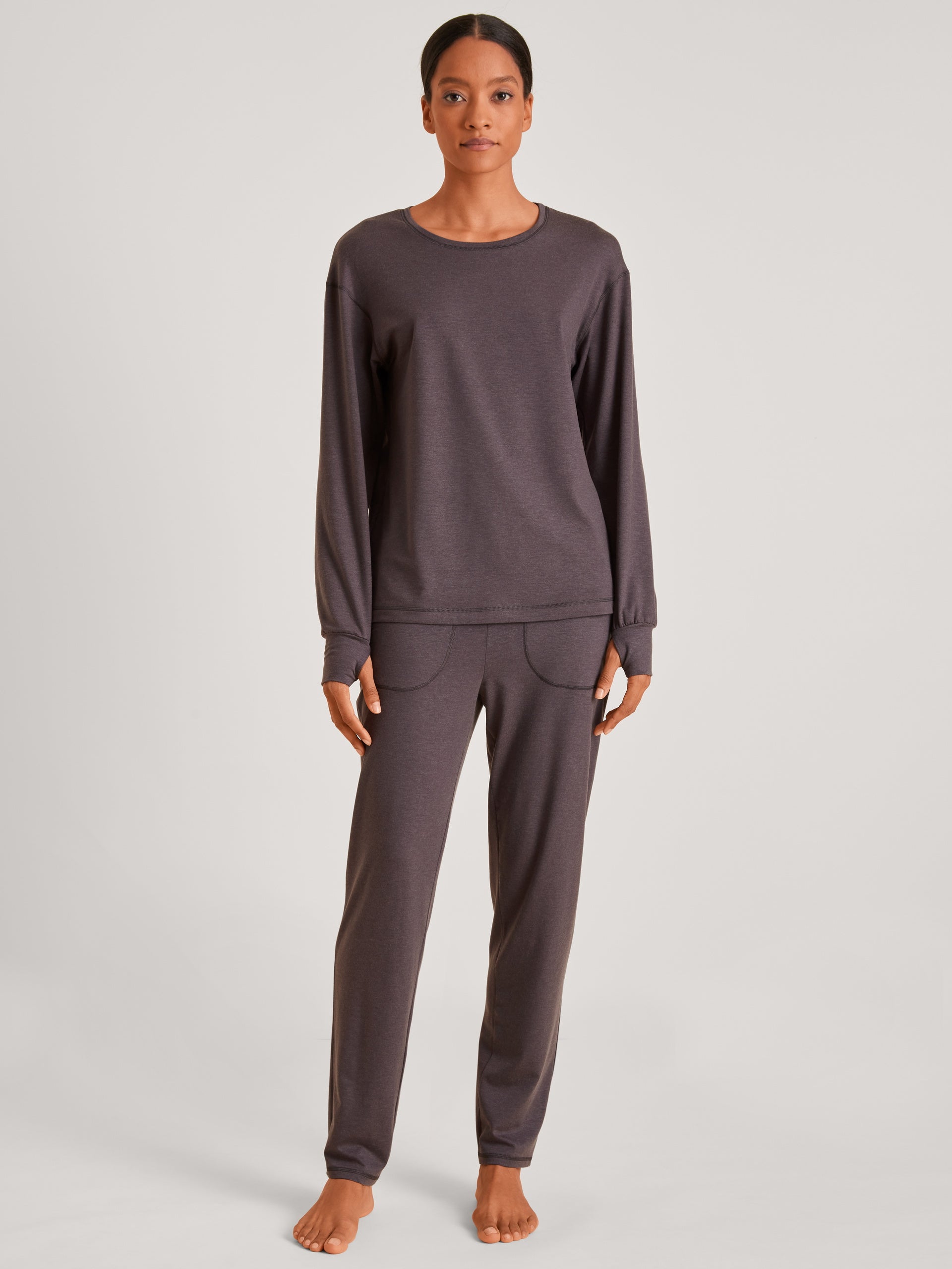 Long-sleeved shirt DEEPSLEEPWEAR Warming - soft taupe (CALIDA 327)