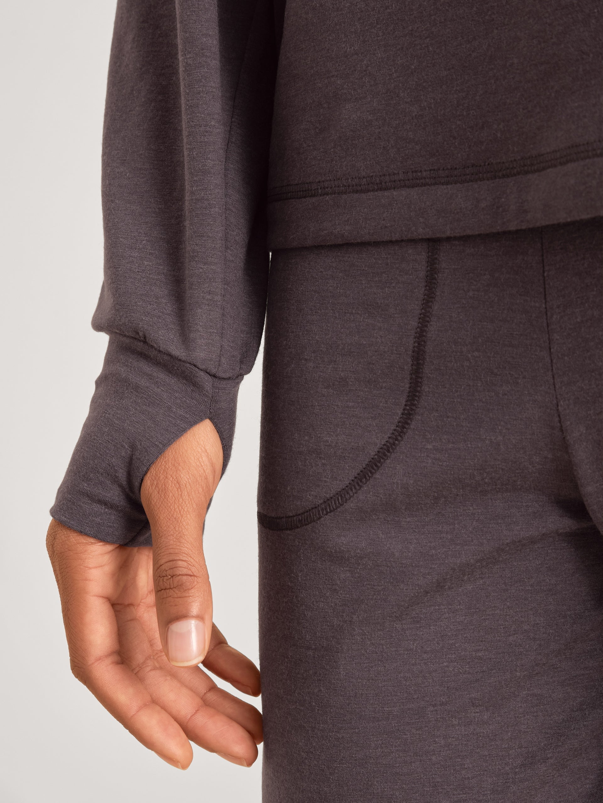 Long-sleeved shirt DEEPSLEEPWEAR Warming - soft taupe (CALIDA 327)