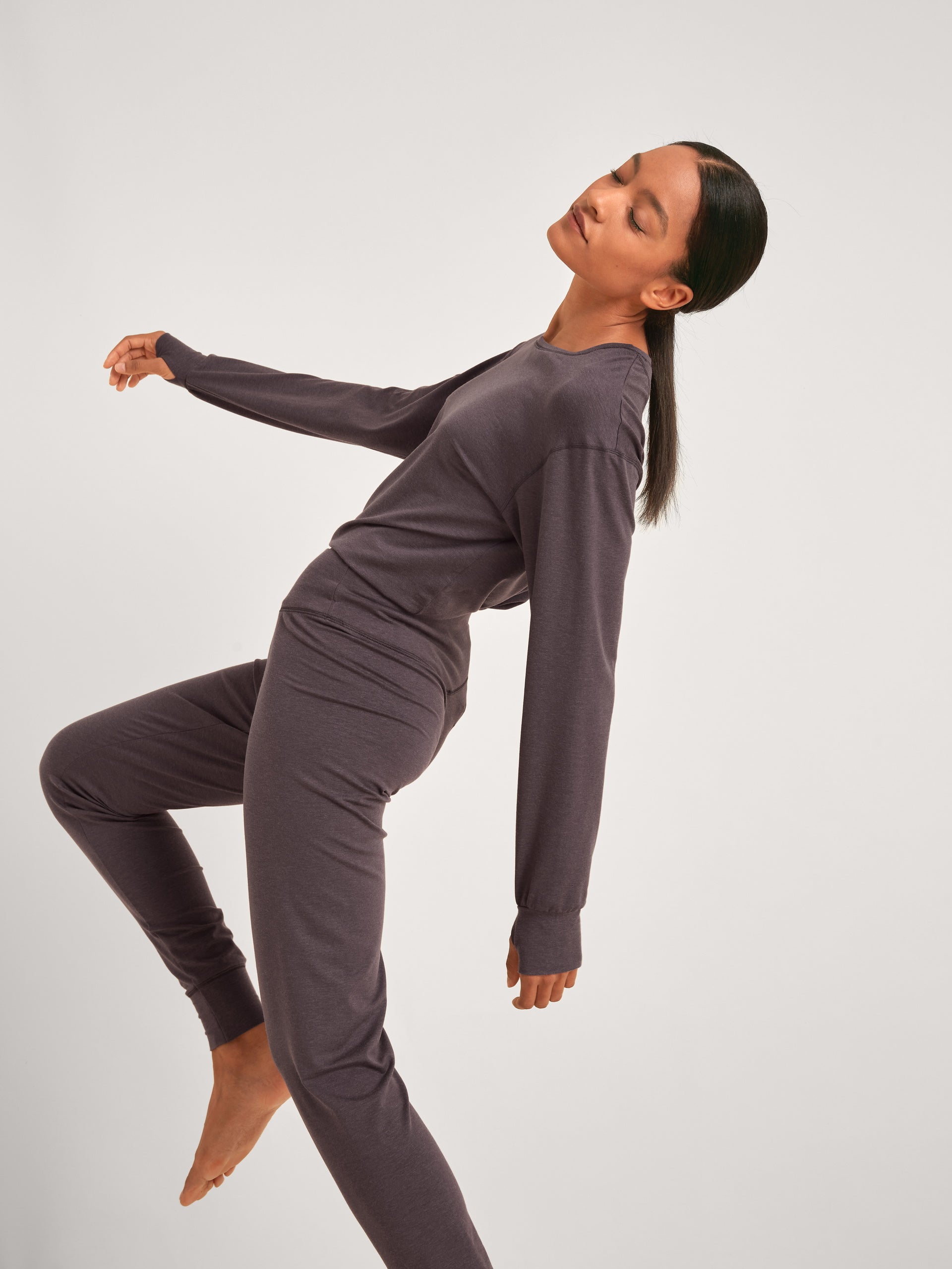 Long-sleeved shirt DEEPSLEEPWEAR Warming - soft taupe (CALIDA 327)