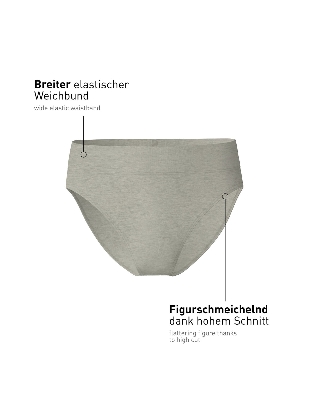 Waist briefs with soft waistband ELASTIC - stone mottled (CALIDA 096)
