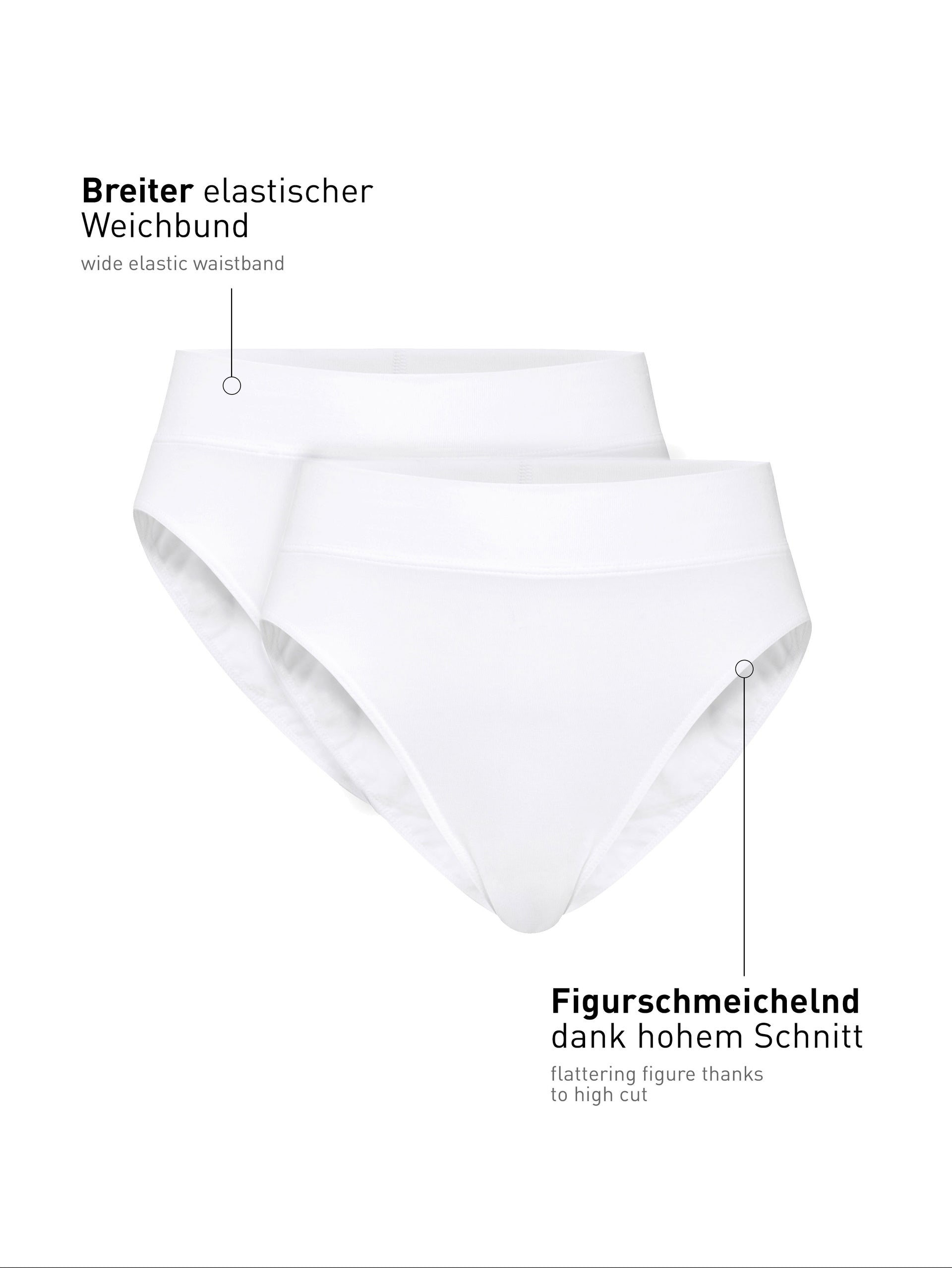 Waist briefs with soft waistband ELASTIC (2-pack) - white (CALIDA 001)