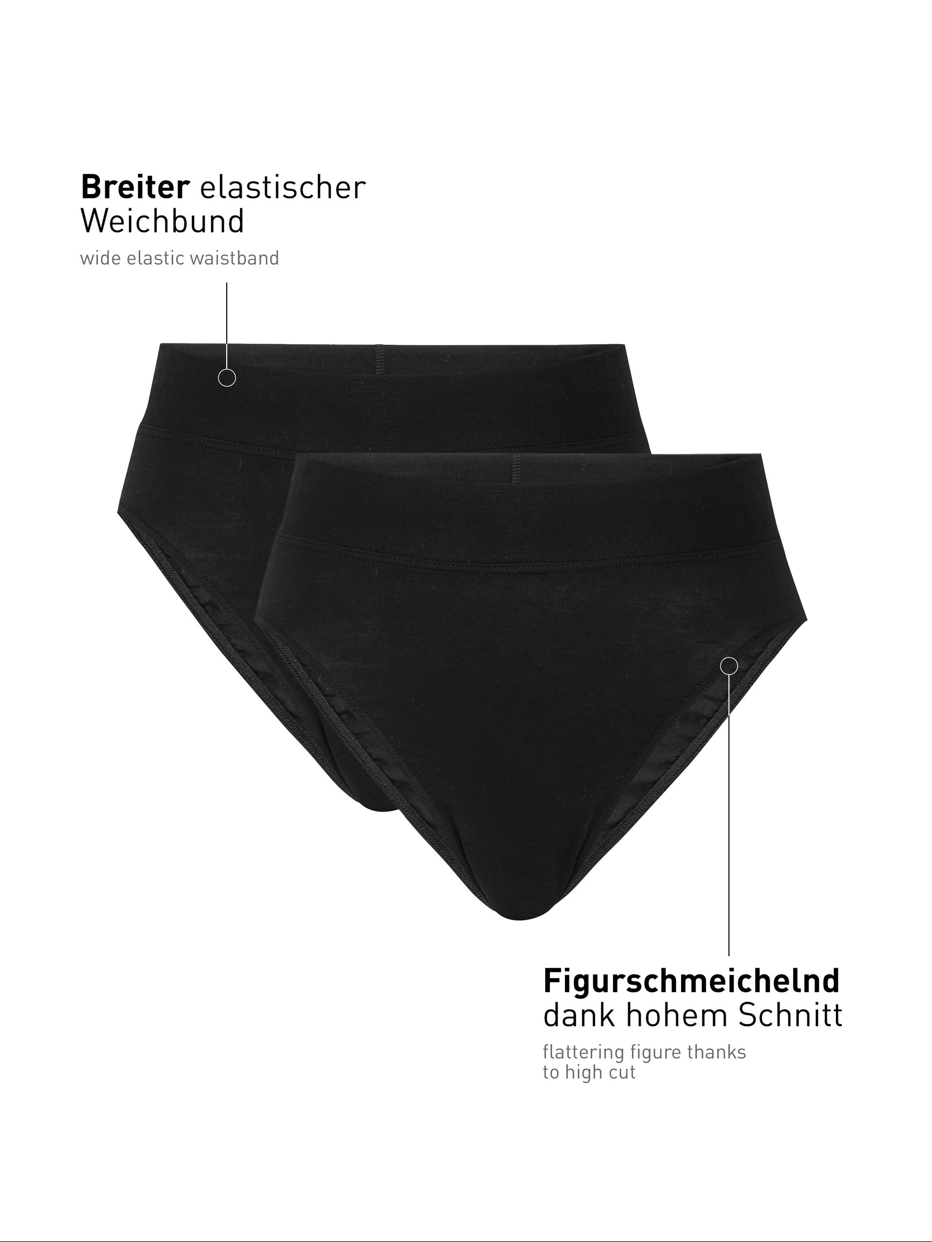 Waist briefs with soft waistband ELASTIC (2-pack) - black (CALIDA 992)