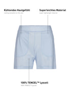 Pantalon de pyjama court avec poches latérales DEEPSLEEPWEAR Cooling - bleu harmonieux (CALIDA 470)