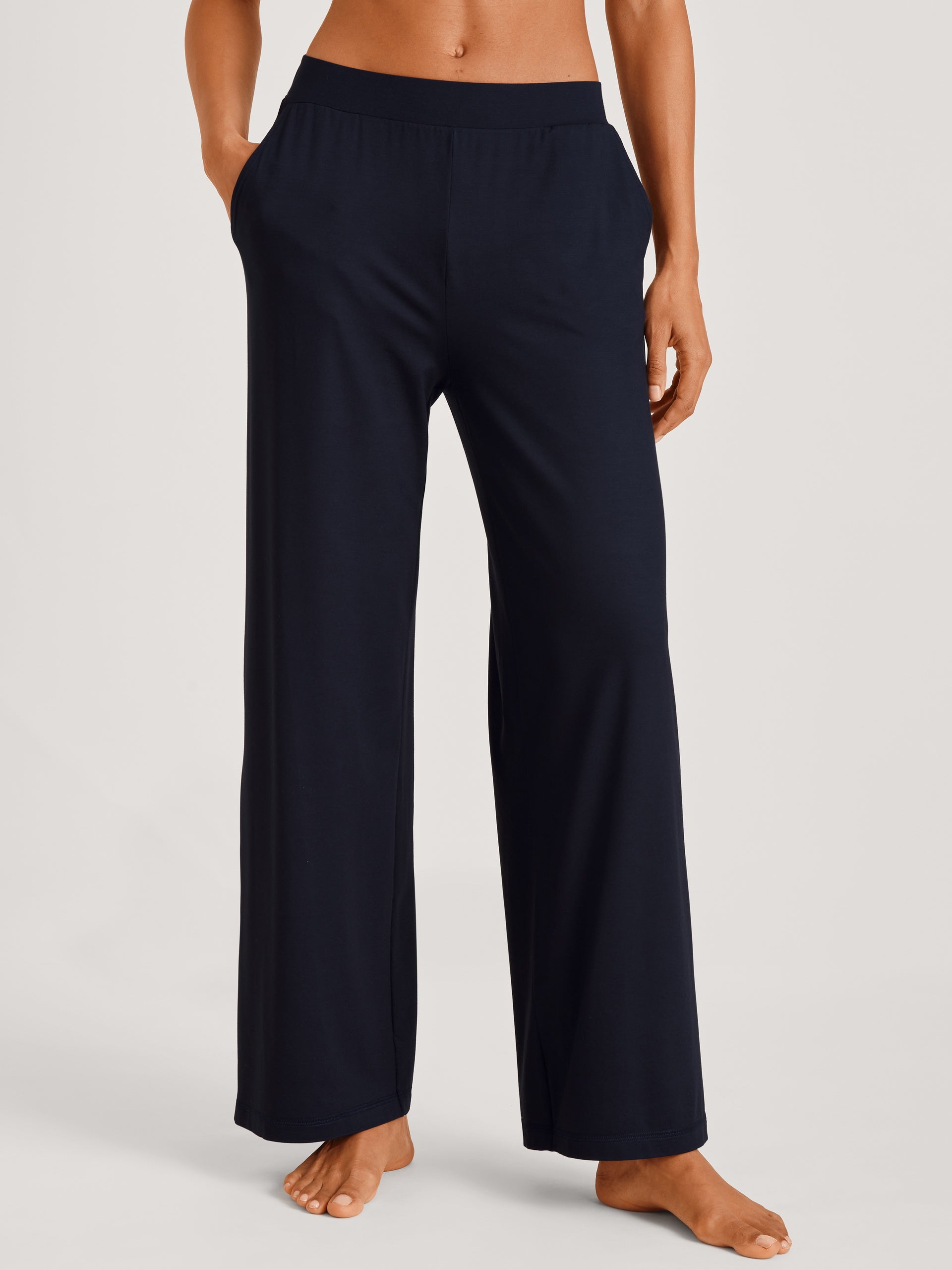 Pajama pants in a palazzo cut DEEPSLEEPWEAR Balancing - dark lapis blue (CALIDA 339)