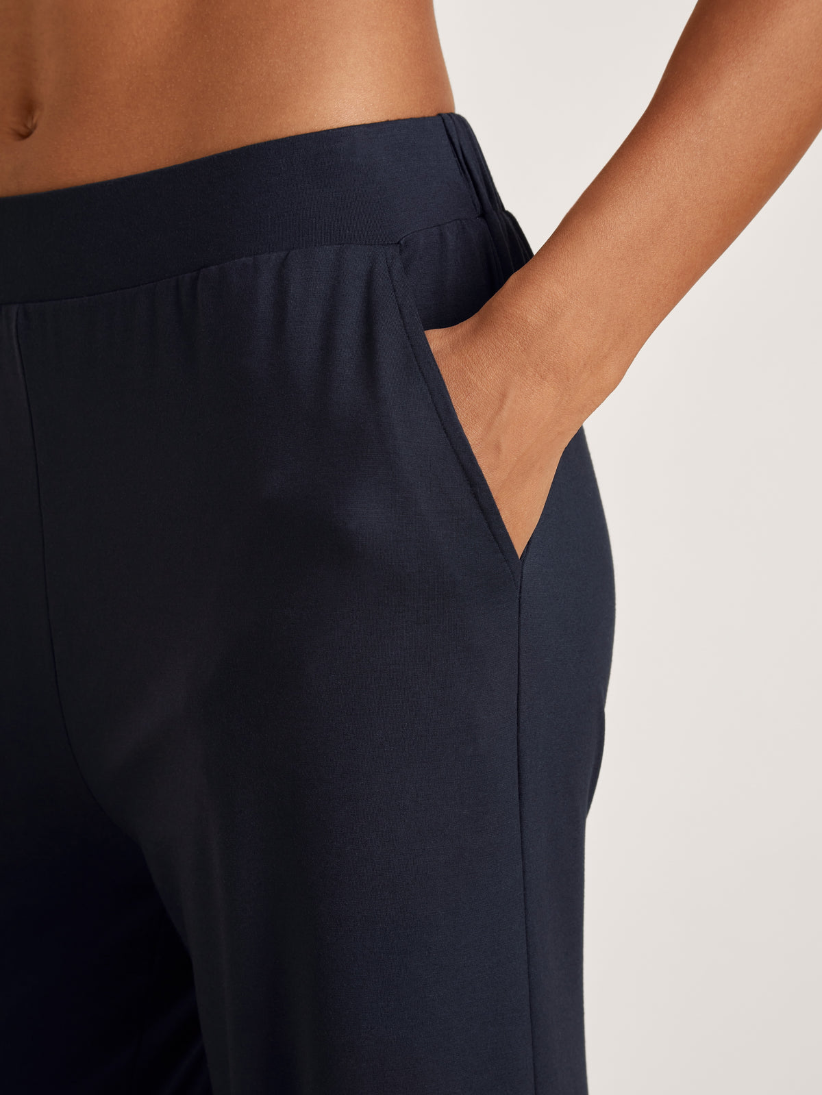 Pantalon de pyjama coupe palazzo DEEPSLEEPWEAR Balancing - bleu lapis foncé (CALIDA 339)