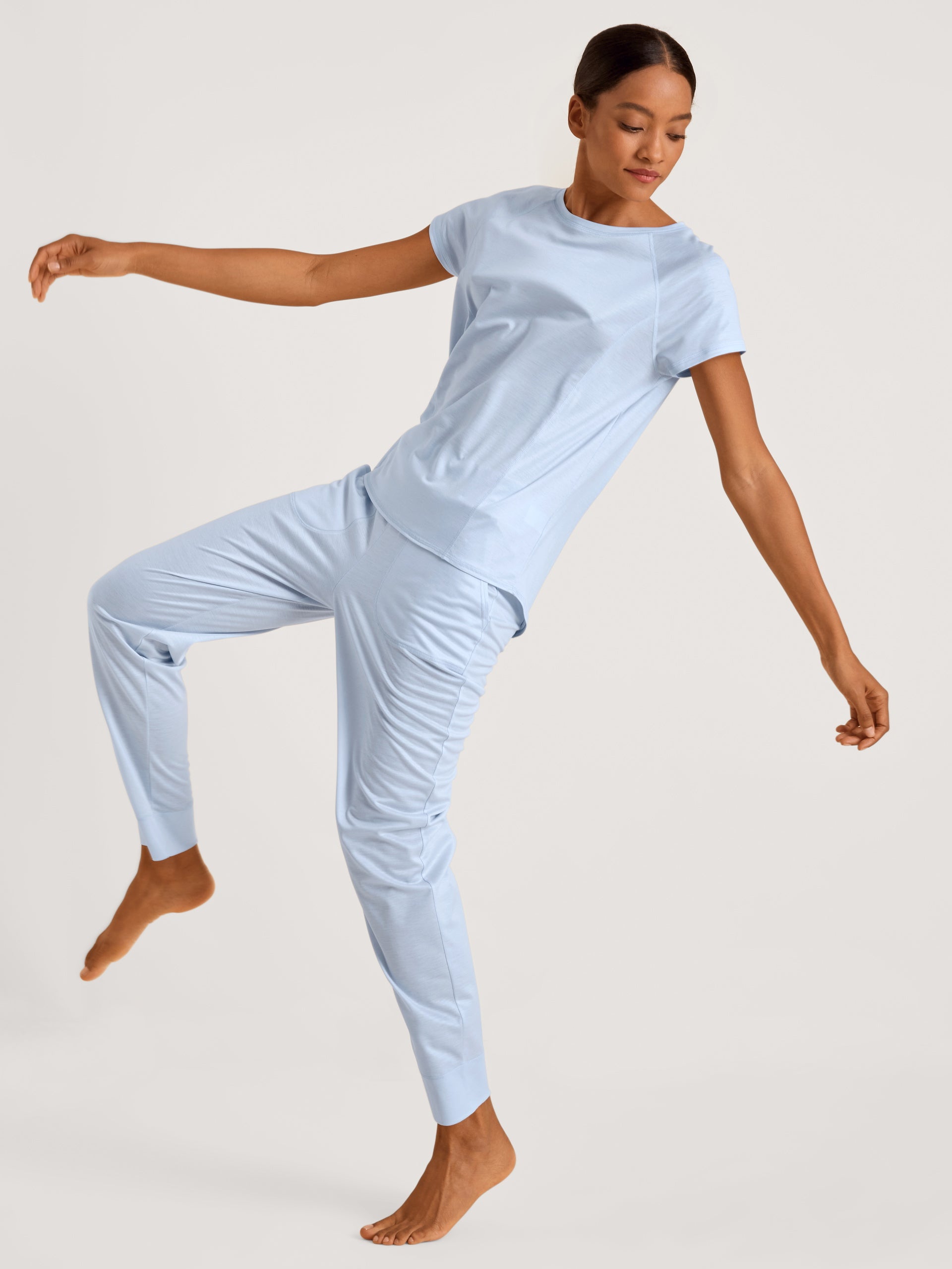 Pajama pants with side pockets DEEPSLEEPWEAR Cooling - harmony blue (CALIDA 470)