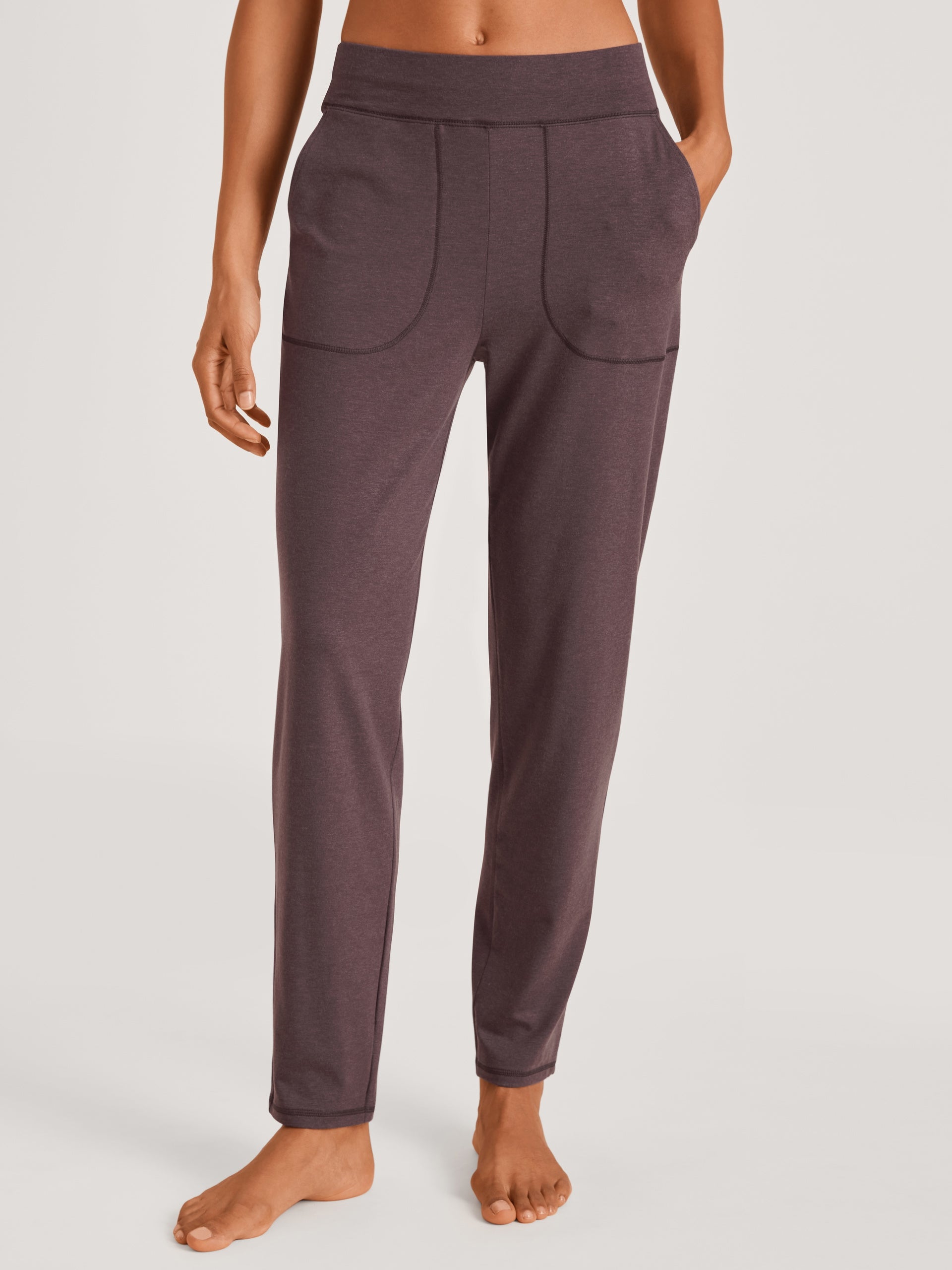Pajama pants with side pockets DEEPSLEEPWEAR Warming - soft taupe (CALIDA 327)