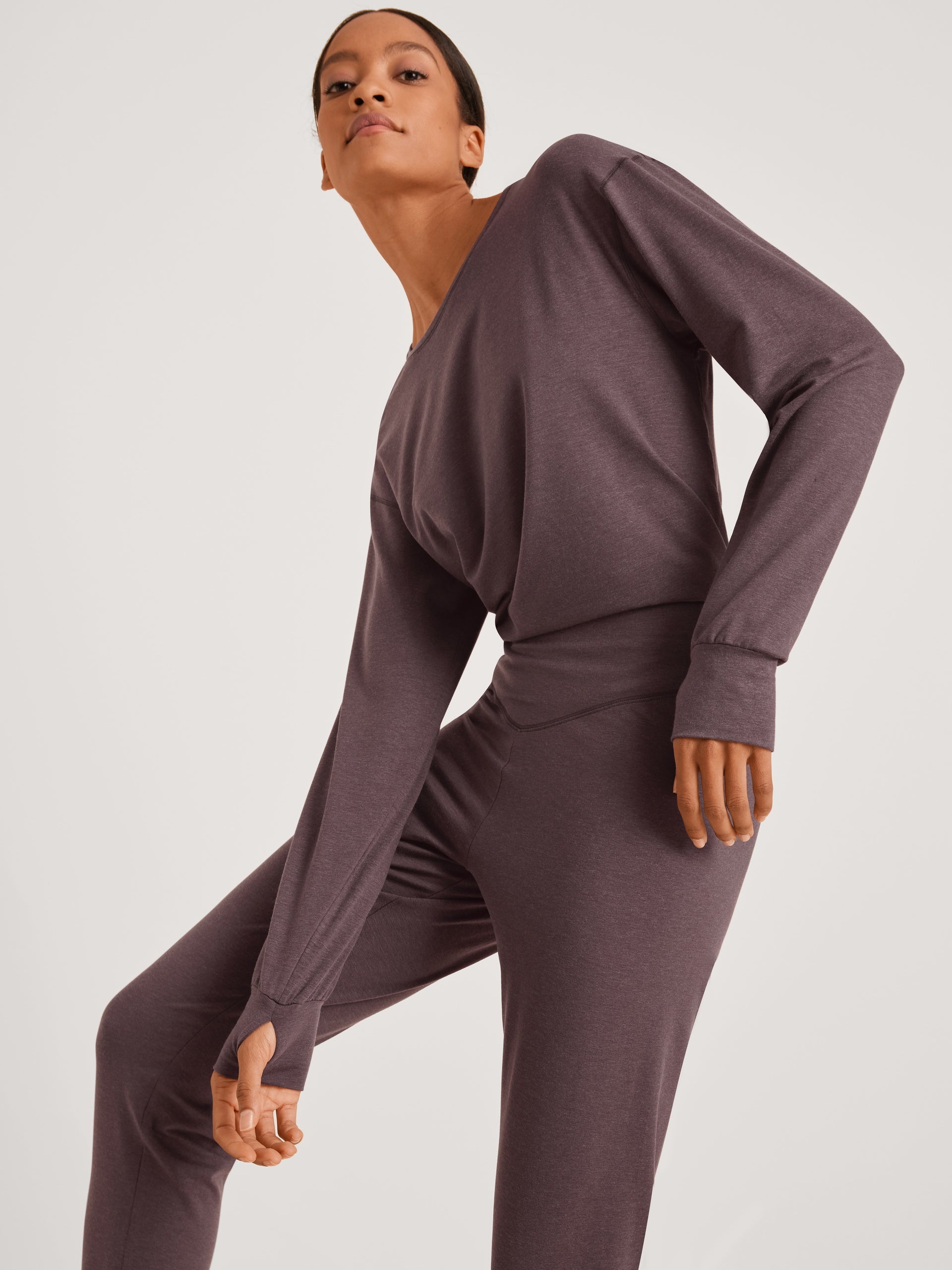 Pyjama pants with cuffs DEEPSLEEPWEAR Warming - soft taupe (CALIDA 327)