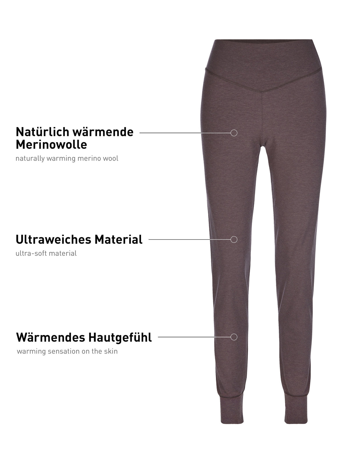 Pyjama pants with cuffs DEEPSLEEPWEAR Warming - soft taupe (CALIDA 327)