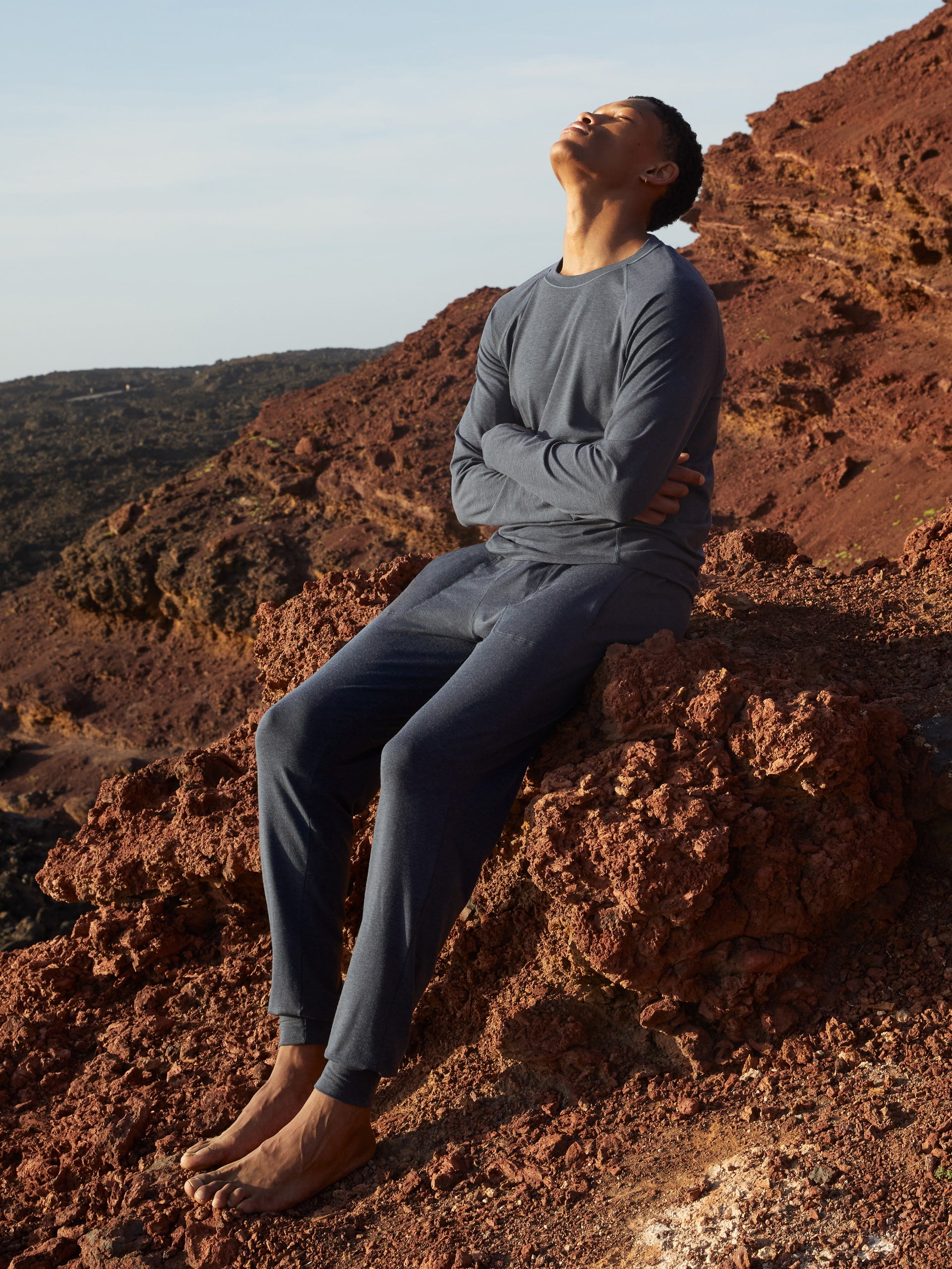 Pantalon de pyjama à revers DEEPSLEEPWEAR Warming - anthracite (CALIDA 989)
