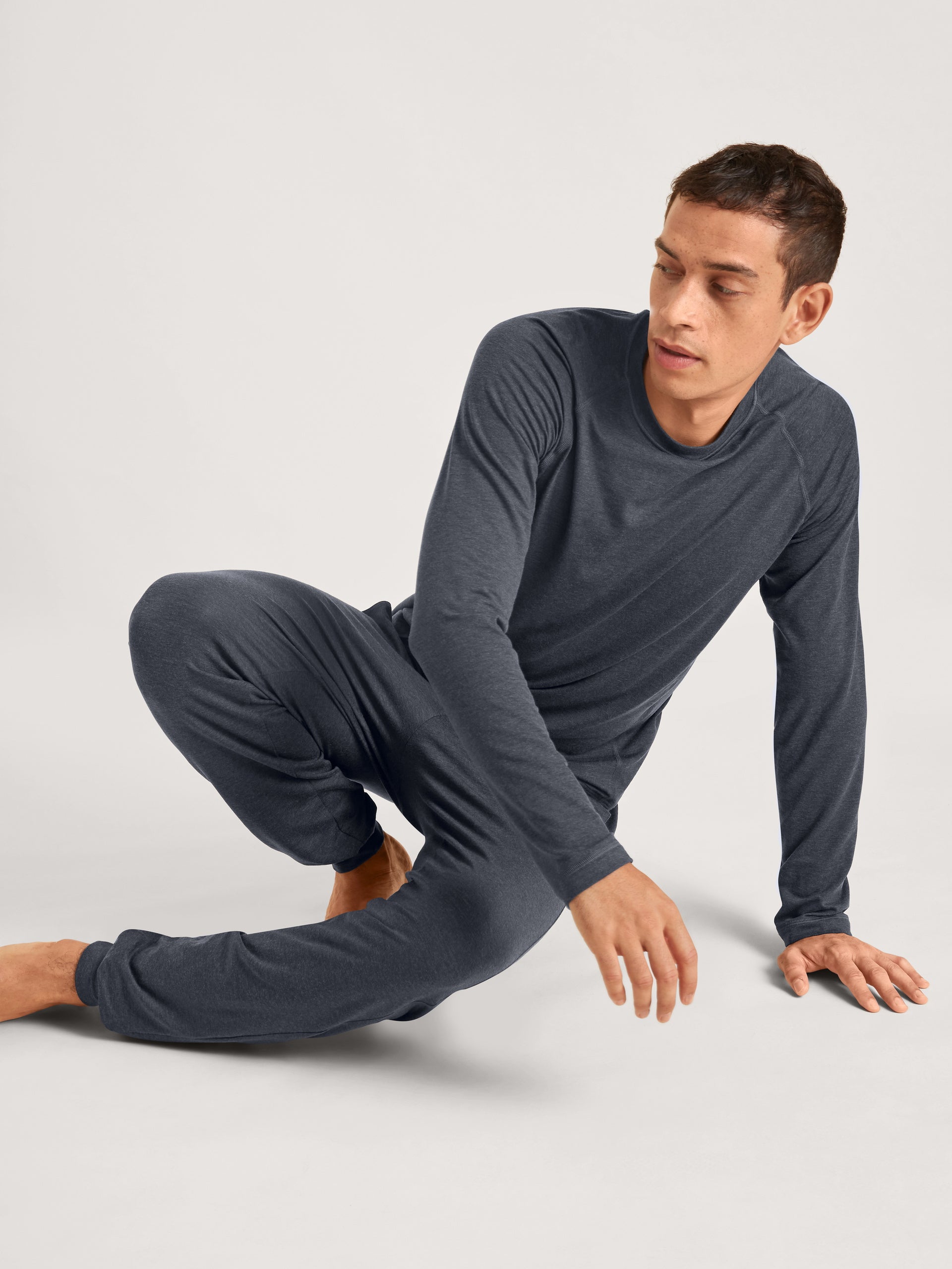 Pantalon de pyjama à revers DEEPSLEEPWEAR Warming - anthracite (CALIDA 989)