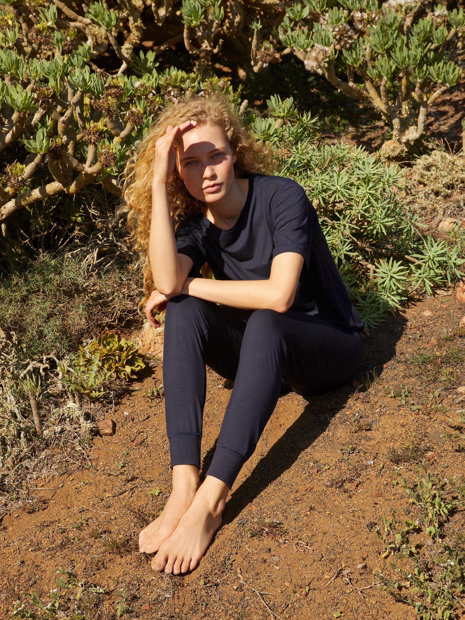 Pyjama pants with cuffs DEEPSLEEPWEAR Balancing - dark lapis blue (CALIDA 339)