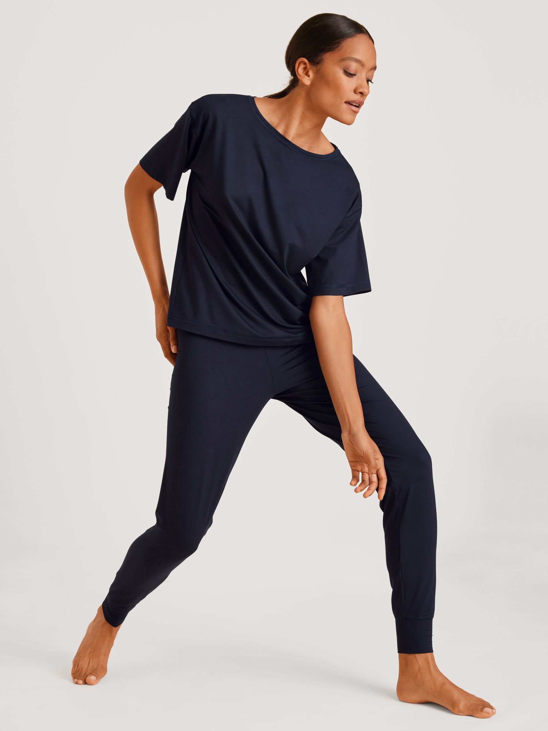 Pyjama pants with cuffs DEEPSLEEPWEAR Balancing - dark lapis blue (CALIDA 339)
