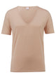 Chemise à manches courtes avec col en V COTTON & MODAL 