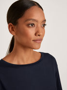 Chemise de nuit à manches courtes (95 cm) DEEPSLEEPWEAR Balancing - bleu lapis foncé (CALIDA 339)