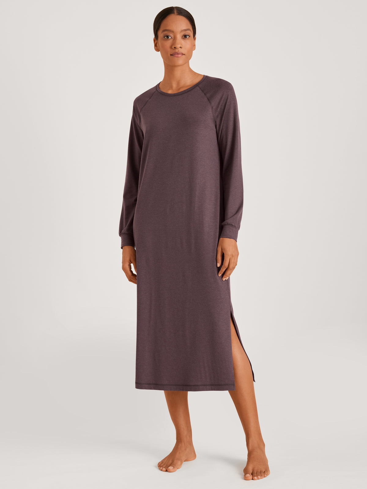 Langarm-Nachthemd DEEPSLEEPWEAR Warming (120 cm) - soft taupe (CALIDA 327)