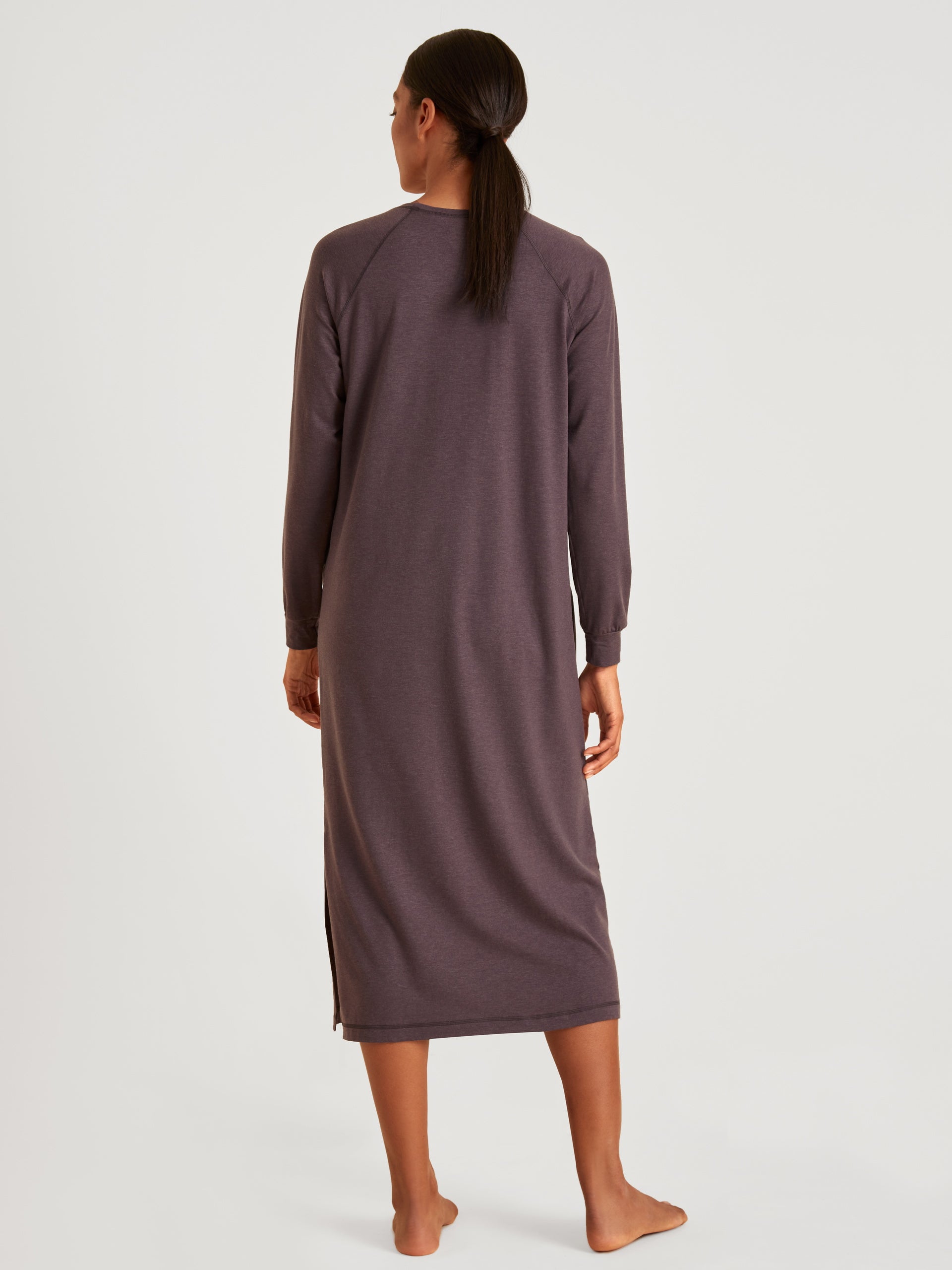 Long-sleeved nightgown DEEPSLEEPWEAR Warming (120 cm) - soft taupe (CALIDA 327)