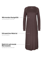 Langarm-Nachthemd DEEPSLEEPWEAR Warming (120 cm) - soft taupe (CALIDA 327)
