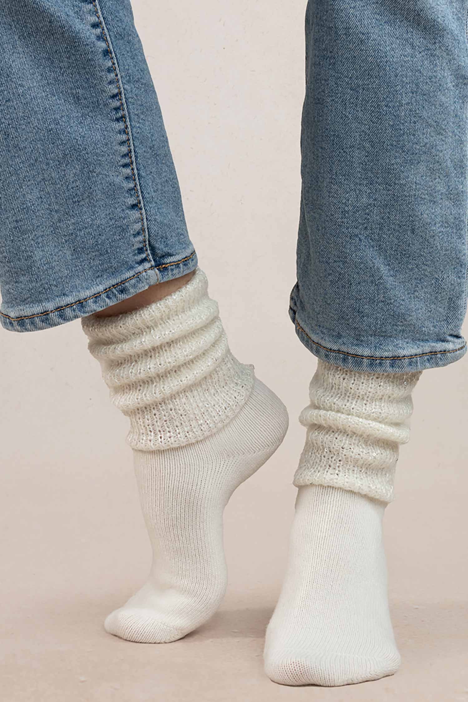 羊绒女士袜子 Cachemier SEQUINS 