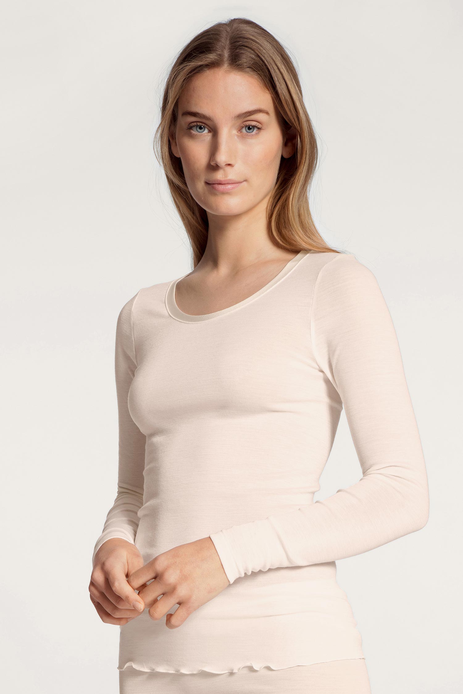 Chemise à manches longues, col rond, TRUE CONFIDENCE 