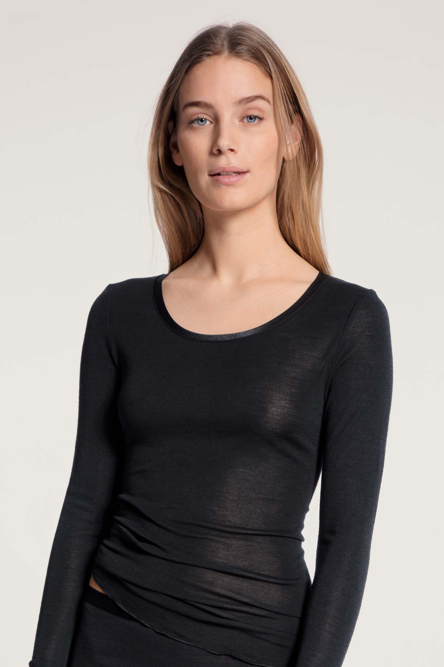 Chemise à manches longues, col rond, TRUE CONFIDENCE 