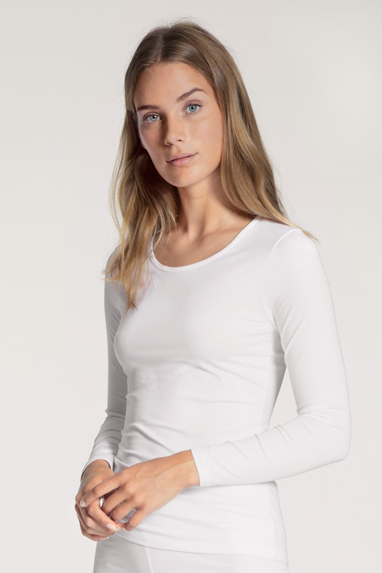 T-shirt à manches longues, col rond, NATURAL COMFORT 