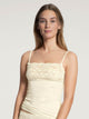 Top a spaghetti con ampio bordo in pizzo, SENSUAL SECRETS 