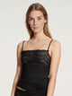 Top a spaghetti con ampio bordo in pizzo, SENSUAL SECRETS 